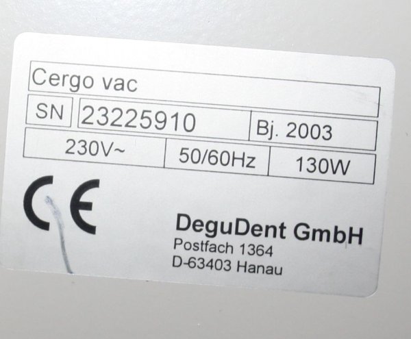 Preview: DeguDent  Vakuumpumpe Typ Cergo vac # 00914