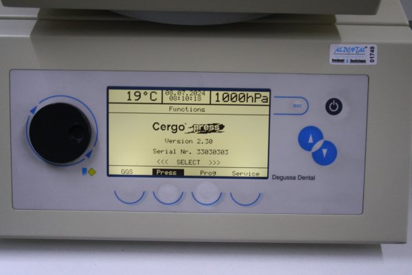 Preview: DEGUSSA Keramikpressofen Cergo press + Vakuumpumpe # 01749