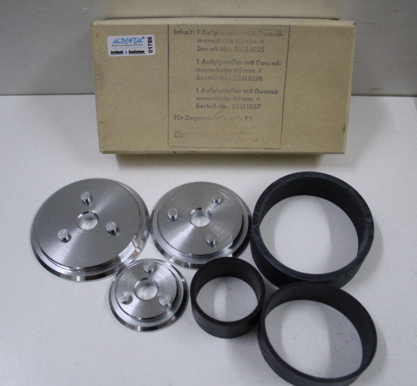 Preview: 3 x Degussa Aufgipsteller + Gummimanschette  40 , 65 + 80 mm # 01786