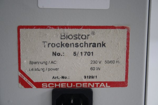 Preview: SCHEU-DENTAL Biostar Trockenschrank miniSTAR # 11836