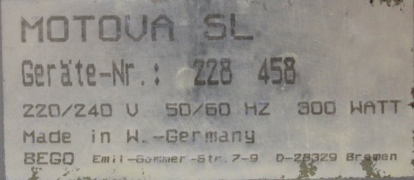 Preview: BEGO Vakuumanmischgerät Typ Motova SL #14835