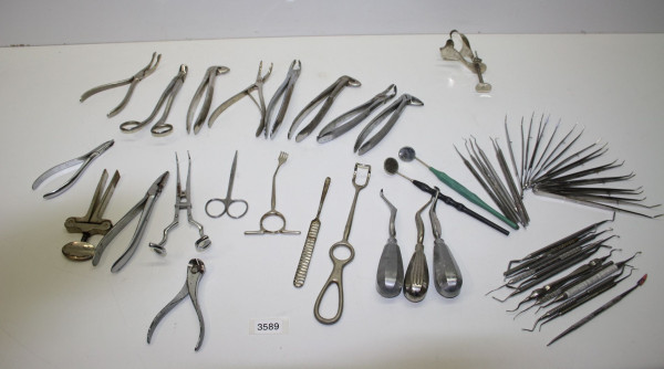 Preview: Restposten Zahnarzt-Instrumente, Bestecke, Pinzetten, Zangen etc. # 3589