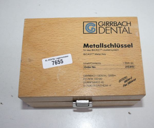 Preview: GIRRBACH-Dental BICAST-Metallschlüssel # 7655