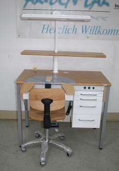 EDARREDO Einzelarbeitsplatz / Labormöbel + Laborstuhl - NEU # 7880