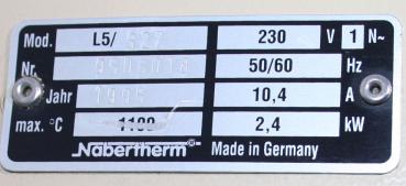 VORWÄRMOFEN  Nabertherm L5 / S 27 Steuerung # 9011