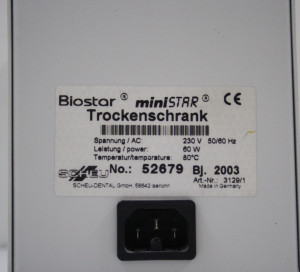 SCHEU-DENTAL Biostar Trockenschrank miniSTAR # 01892