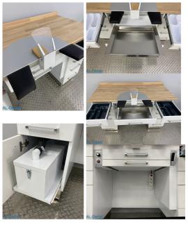 Preview: Labortisch Dentalmöbel LED Gelenkleuchte *weiss*