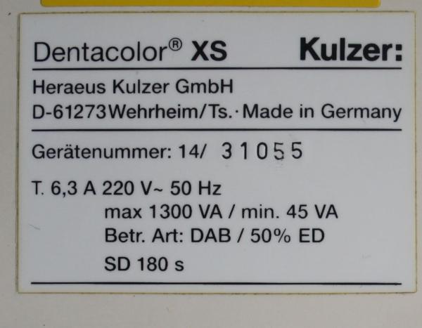 Hochleistungs-Lichtpolymerisationsgerät Dentacolor XS Kulzer # 00385