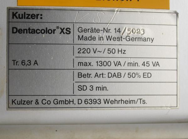 Hochleistungs-Lichtpolymerisationsgerät Dentacolor XS Kulzer # 00386