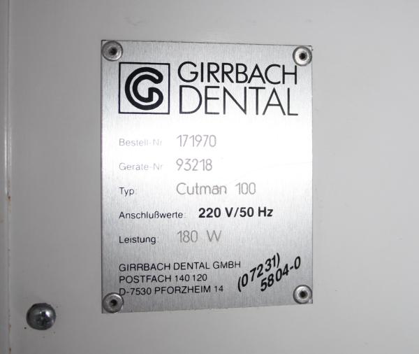 Girrbach Dental Cutman-100 Modellsäge + Modelltisch # 00877