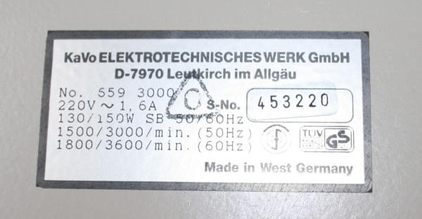 KaVo Poliereinheit Typ EWL + Beleuchtung # 00968