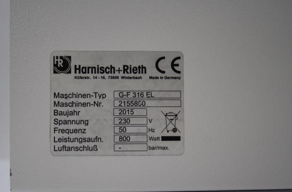 HARNISCH + RIETH Zahnkranzschleifer Typ G-F 316 EL # 01693