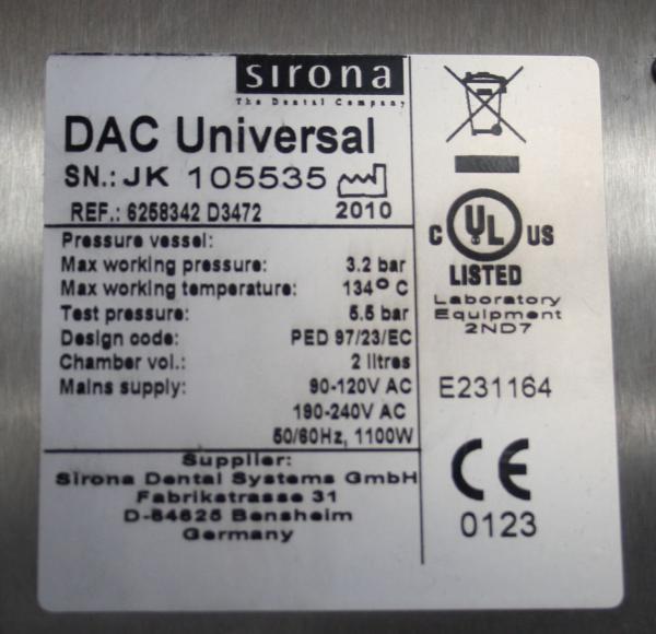 DENTSPLY SIRONA Thermodesinfektor Typ DAC Universal # 01754