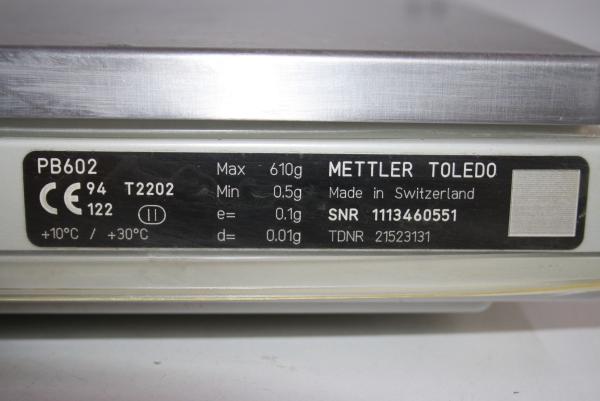 Mettler Toledo Präzisionswaage Typ PB602 # 11959