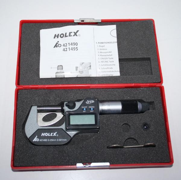 HOLEX Electronic Outside Micrometer Dig. Bügelmessschraube # 12831