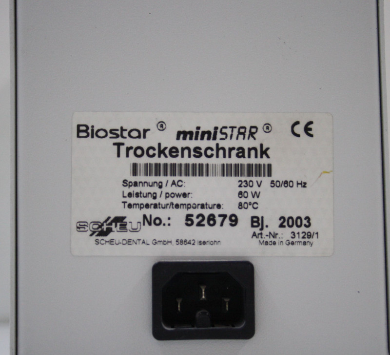 SCHEU-DENTAL Biostar Trockenschrank miniSTAR # 01892