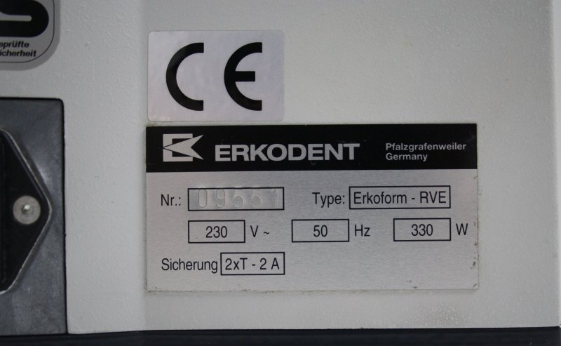 ERKODENT Tiefziehgerät Typ Erkoform - RVE # 01910