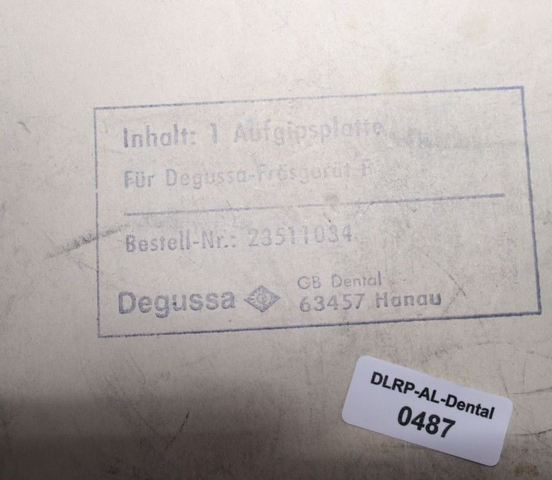 DEGUSSA Aufgipsplatte für Fräsgerät F 1 # 01785