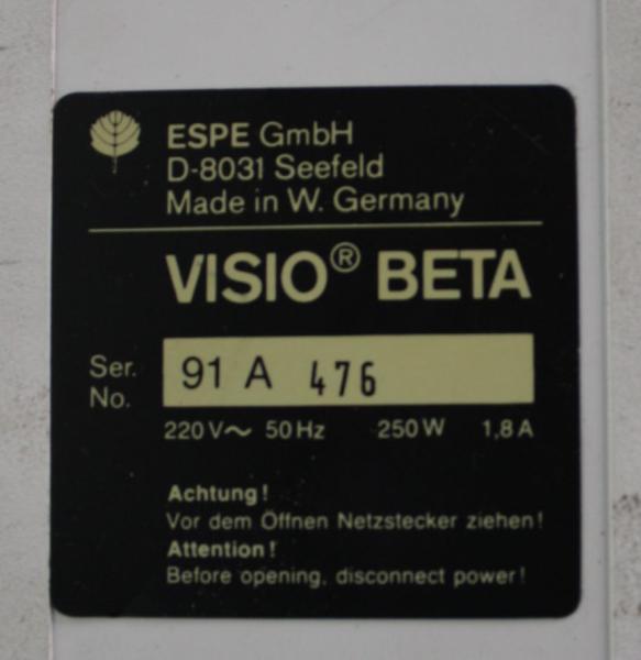 Lichthärtegerät ESPE Visio Beta + Visio Alfa + Vakuumpumpe # 6590