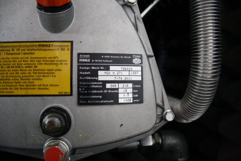 CompAir Mahle Kompressor + externem Tank + Trocknungsanlage # 7392